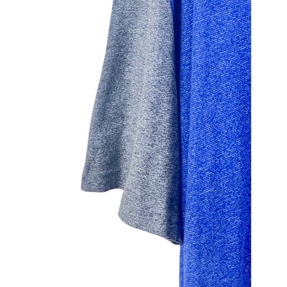 Majestic Mens Blue Gray Colorblock Short Sleeve T-Shirt 4XL Crew Neck Casual - Picture 5 of 7